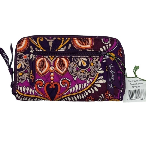 Vera Bradley Handbags - Vera Bradley Zip Around Safari Sunset Wallet